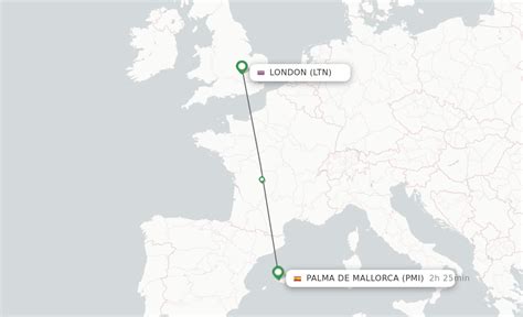 Direct flights from Palma de Mallorca to London Luton.